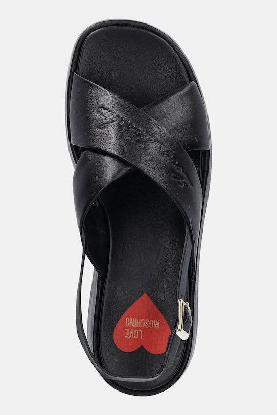 Δερμάτινα σανδάλια Love Moschino μαύρο JA16187I0MIA0000