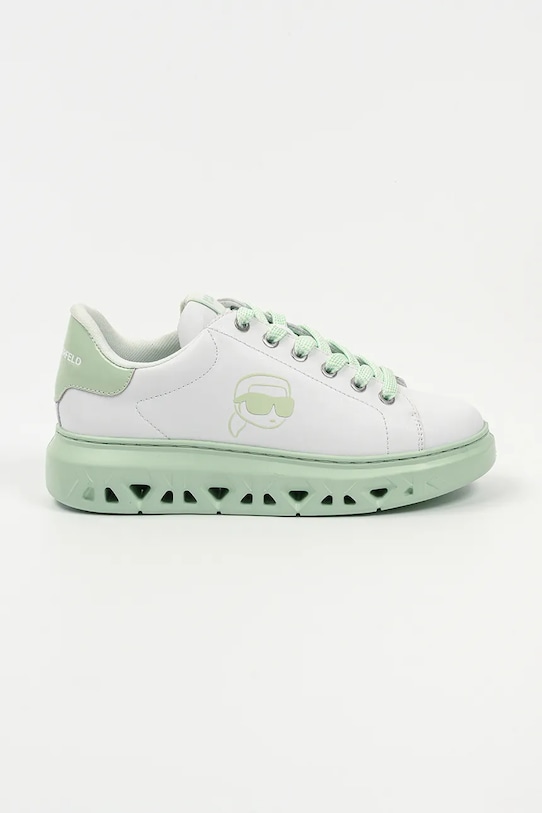 Karl Lagerfeld sneakers in pelle KAPRI KITE platform verde KL64525.01Y