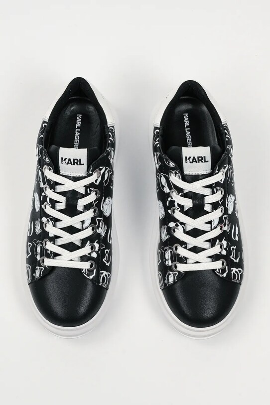 Кожаные кроссовки Karl Lagerfeld KAPRI чёрный KL62512T.001