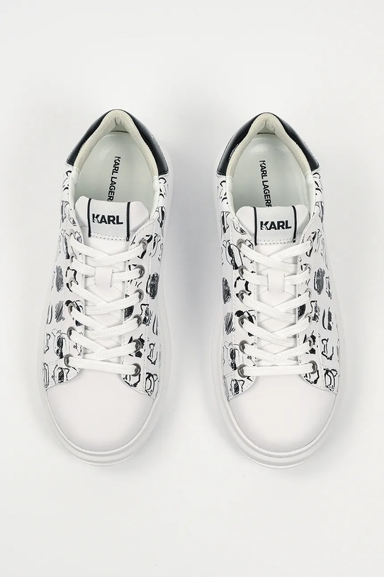 Karl Lagerfeld sneakers din piele KAPRI alb KL62512T.010