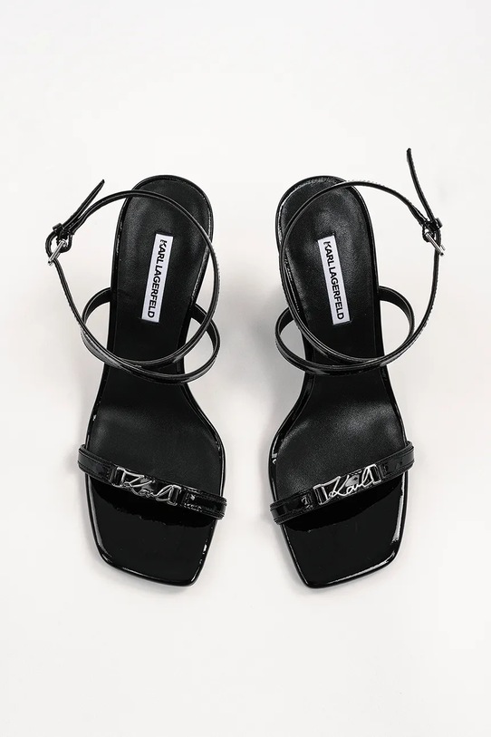 Karl Lagerfeld sandale de piele WAVERLY negru KL34612.1BP