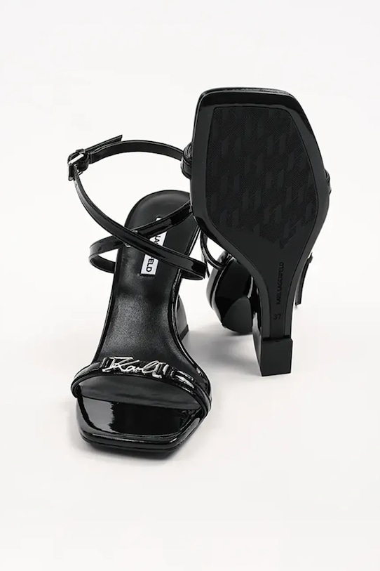 Karl Lagerfeld sandale de piele WAVERLY KL34612.1BP negru