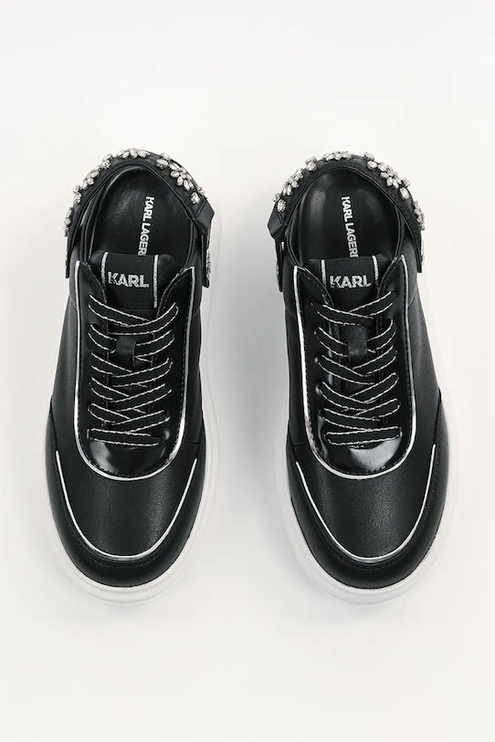 Karl Lagerfeld sneakersy skórzane KAPRI czarny KL62513A.000