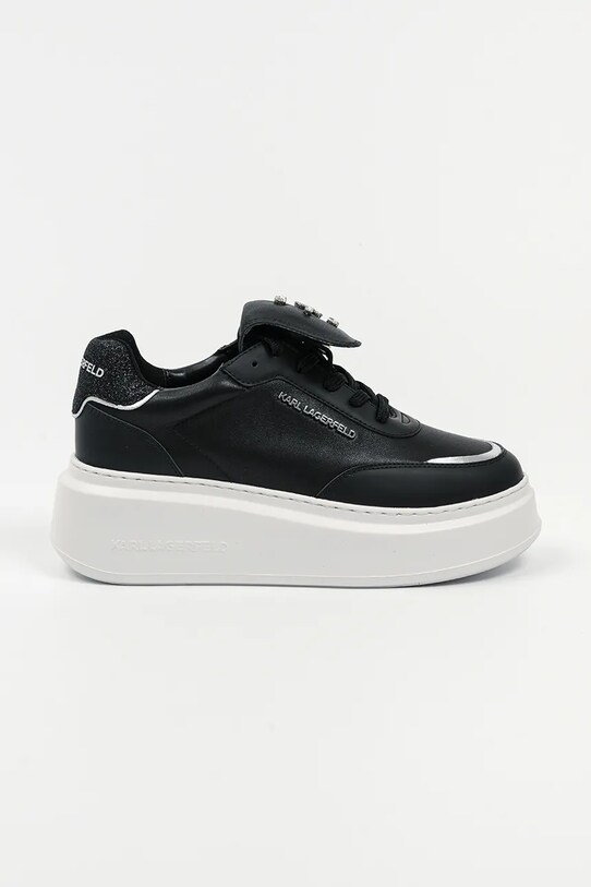 Кожаные кроссовки Karl Lagerfeld ANAKAPRI кожа чёрный KL63519S.000