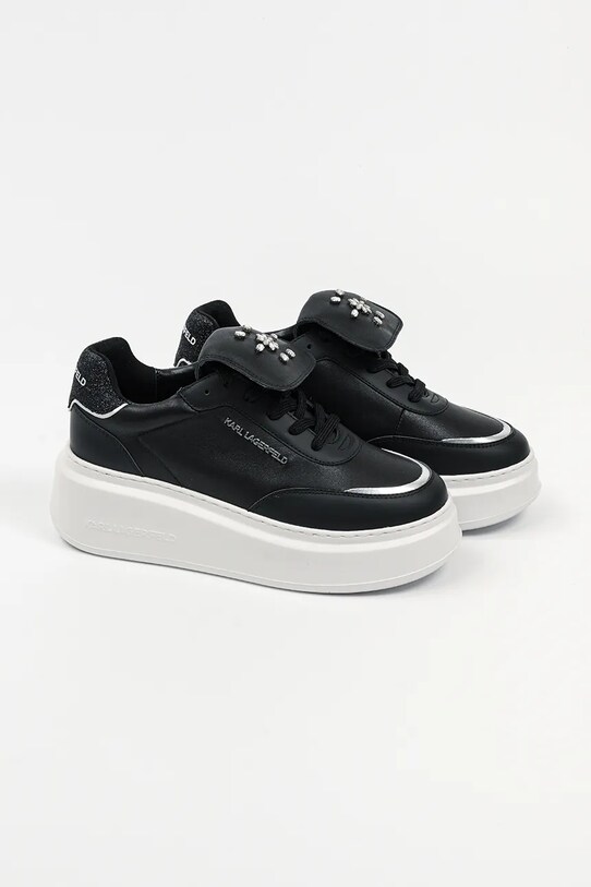 Кожаные кроссовки Karl Lagerfeld ANAKAPRI KL63519S.000 чёрный SS25