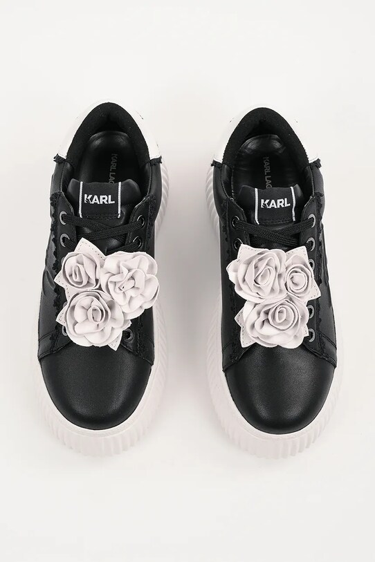 Шкіряні кросівки Karl Lagerfeld KREEPER LO чорний KL42310F.001