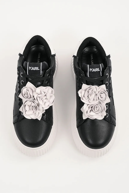 Кожаные кроссовки Karl Lagerfeld KREEPER LO чёрный KL42310F.001