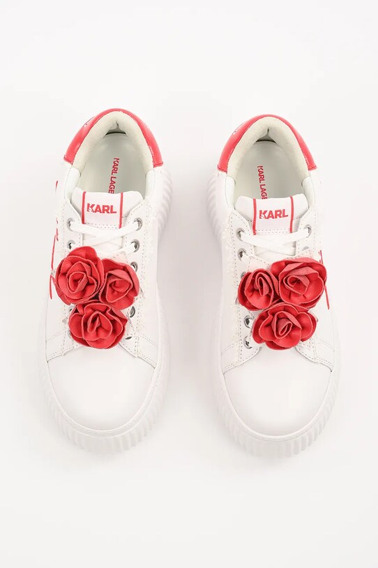 Karl Lagerfeld sneakersy skórzane KREEPER LO biały KL42310F.01D