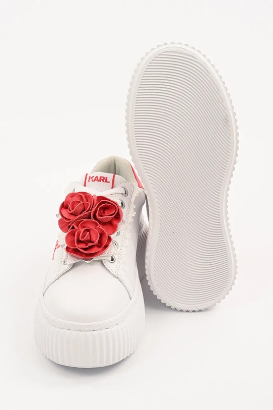 Karl Lagerfeld sneakersy skórzane KREEPER LO KL42310F.01D biały