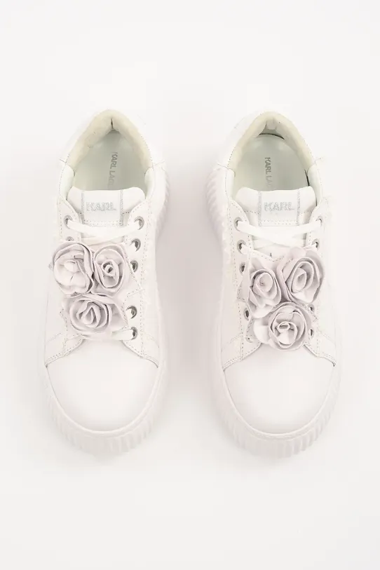 Karl Lagerfeld sneakers din piele KREEPER LO alb KL42310F.01W