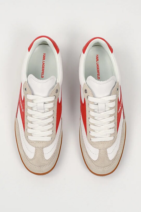 Usnjene superge Karl Lagerfeld KANDIDATE bela KL63855.31D