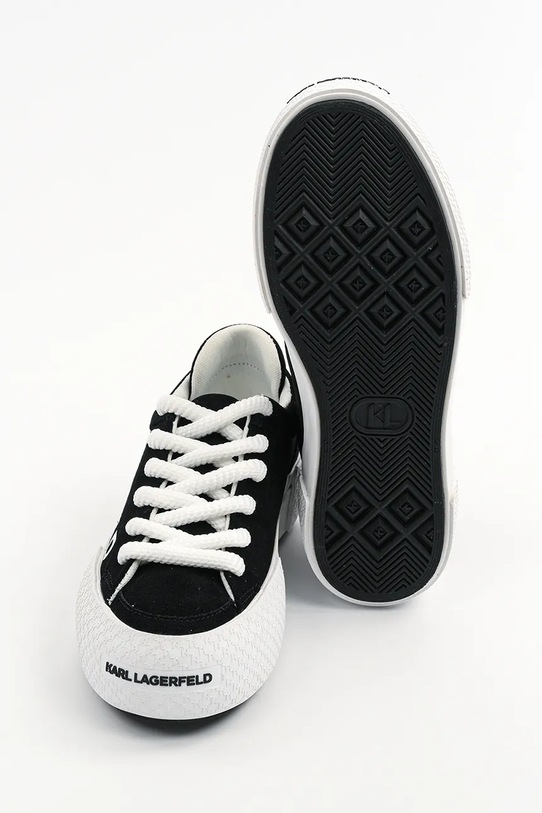 Tenisice od brušene kože Karl Lagerfeld SKATE KL60722.500 crna