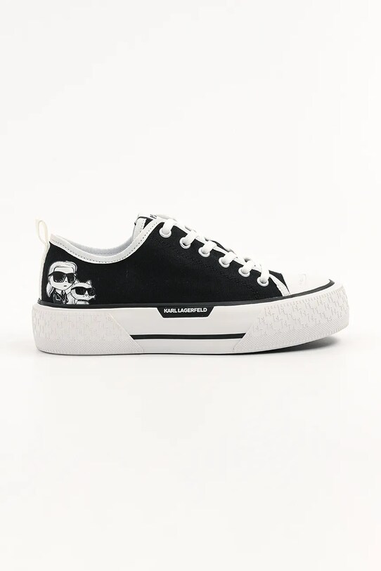 Karl Lagerfeld tenisówki KAMPUS MAX III platforma czarny KL60614T.900