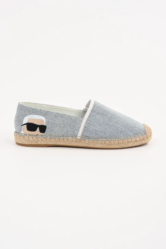 Espadrilky Karl Lagerfeld KAMINI textilný modrá KL80111D.DLB