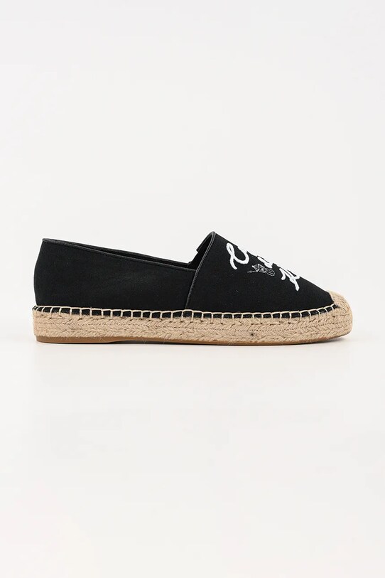Espadrilky Karl Lagerfeld KAMINI DUO textilný čierna KL81125.900