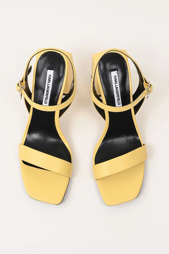 Karl Lagerfeld sandale de piele ASTRA NOVA galben KL33124.0EE