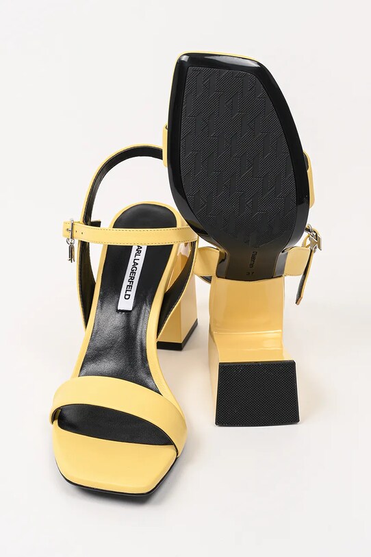 Karl Lagerfeld sandale de piele ASTRA NOVA KL33124.0EE galben