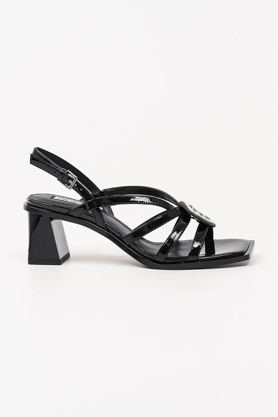 Karl Lagerfeld sandale de piele BEKKI gros negru KL32625.000