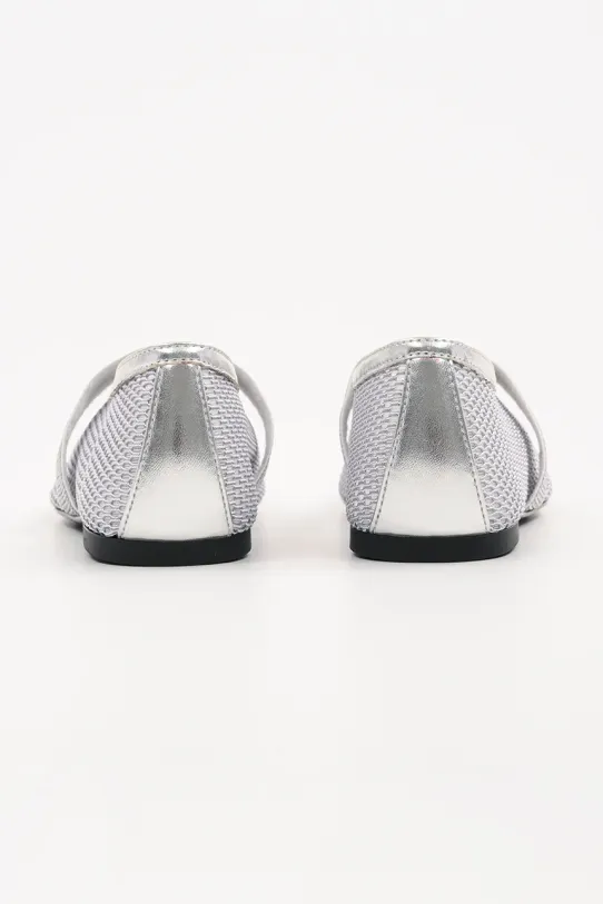 Încălțăminte Karl Lagerfeld balerini KARO KL40125.NSL argintiu