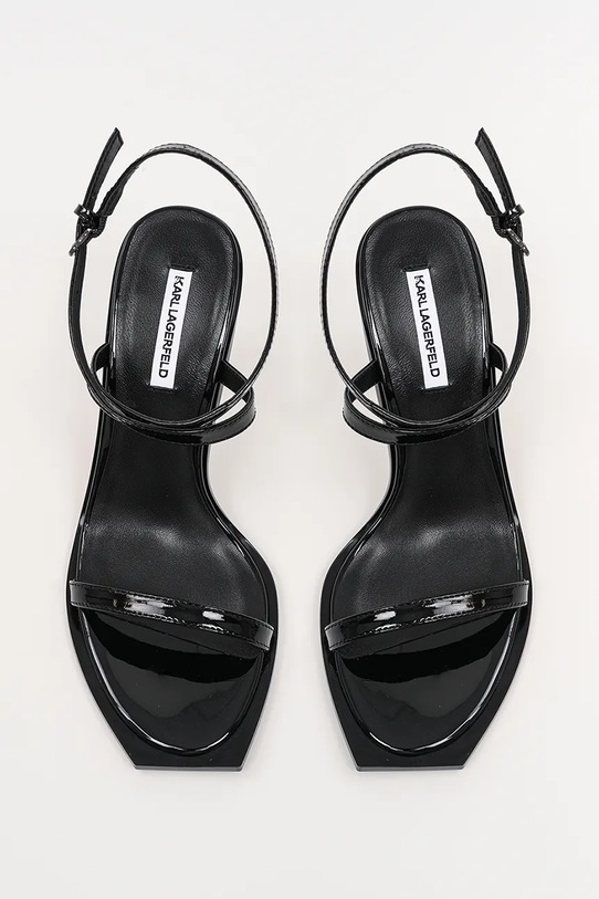 Kožené sandály Karl Lagerfeld KARL NFT HEEL černá KL39115.000
