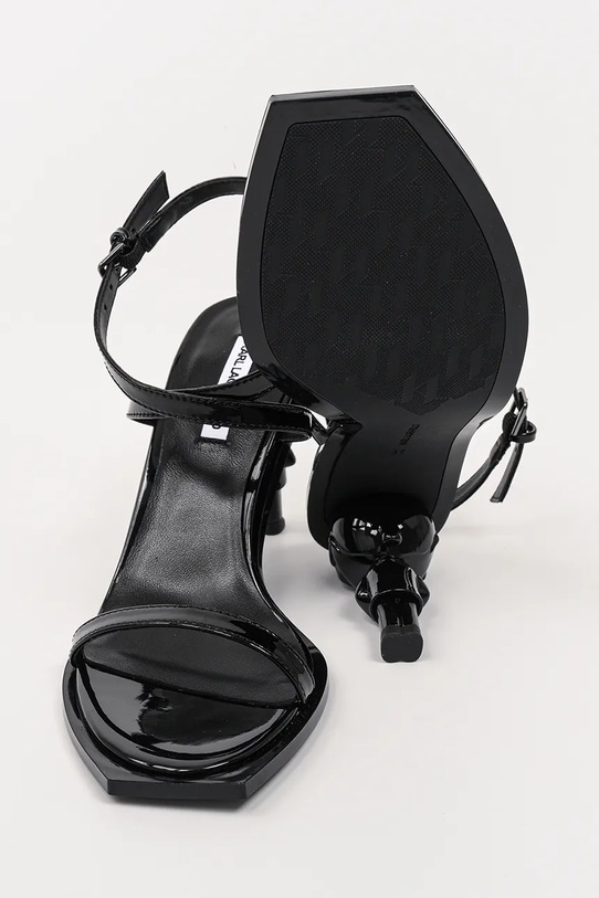 Kožené sandály Karl Lagerfeld KARL NFT HEEL KL39115.000 černá