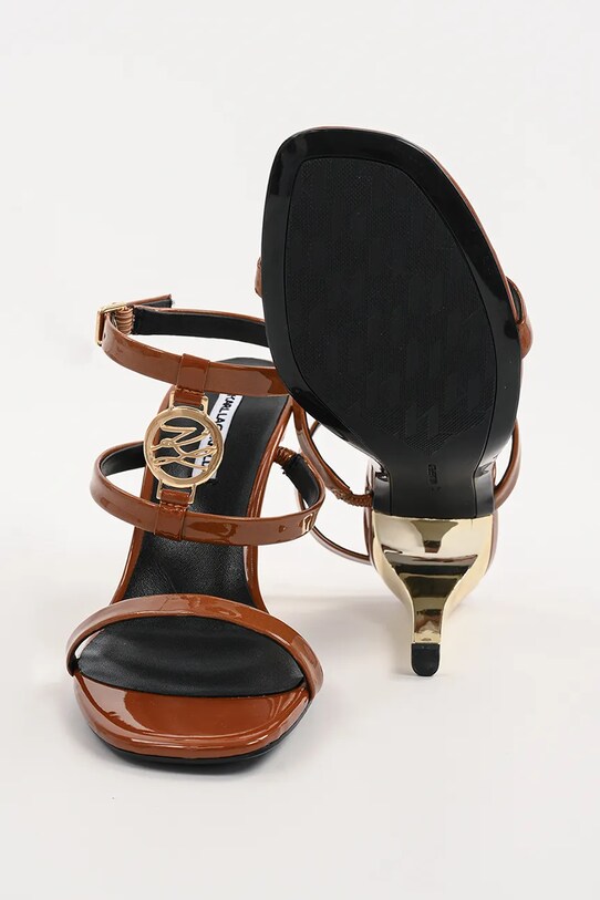 Karl Lagerfeld sandale de piele BELVIA KL32914.022 maro