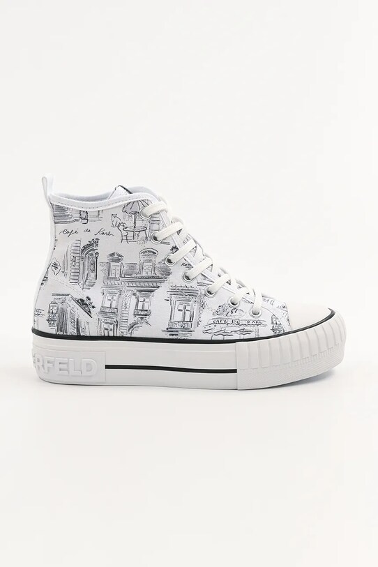 Kecky Karl Lagerfeld KAMPUS MAX platforma bílá KL60455.911