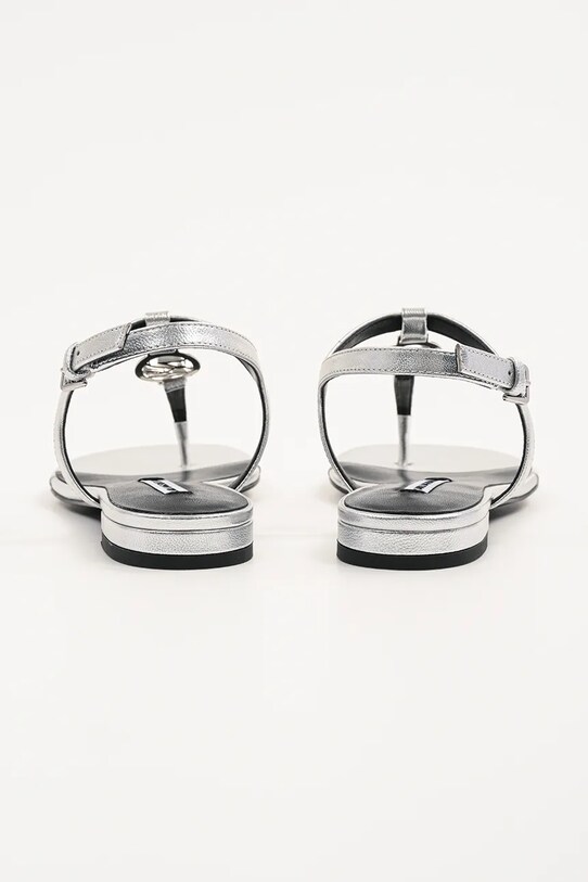 Încălțăminte Karl Lagerfeld sandale de piele ALISSO KL82515.0SL argintiu