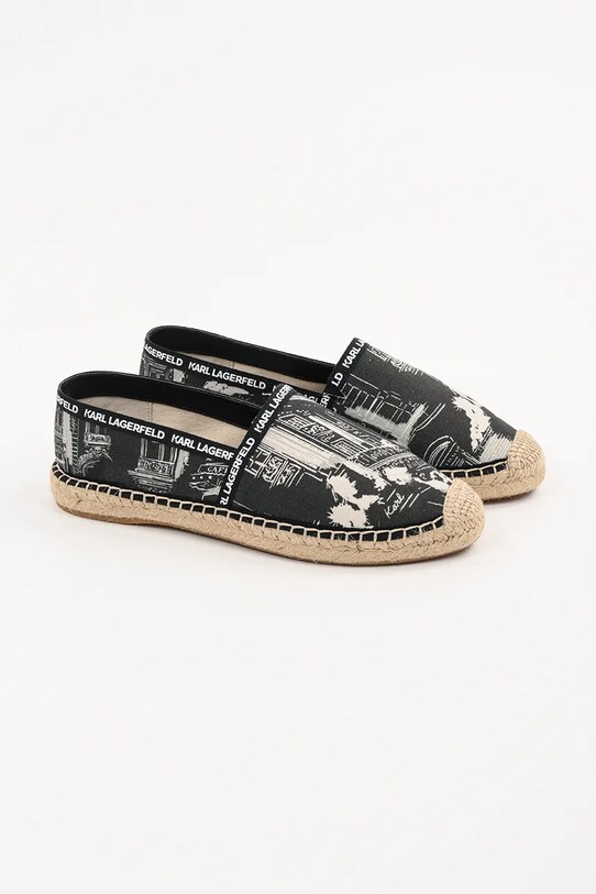 Karl Lagerfeld espadrile KAMINI KL80125A.900 negru SS25