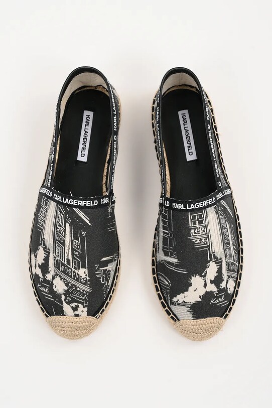 Karl Lagerfeld espadrile KAMINI negru KL80125A.900
