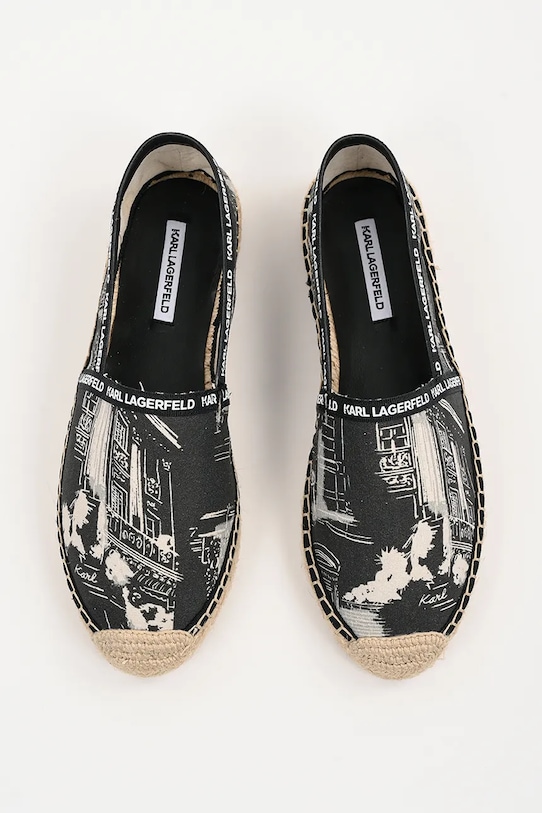 Karl Lagerfeld espadrile KAMINI negru KL80125A.900