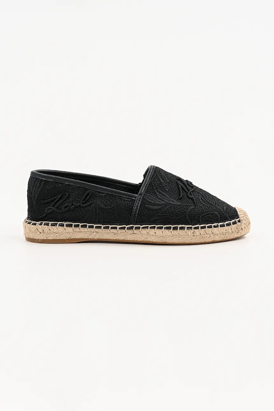 Karl Lagerfeld espadrile KAMINI sintetic negru KL80121A.M00