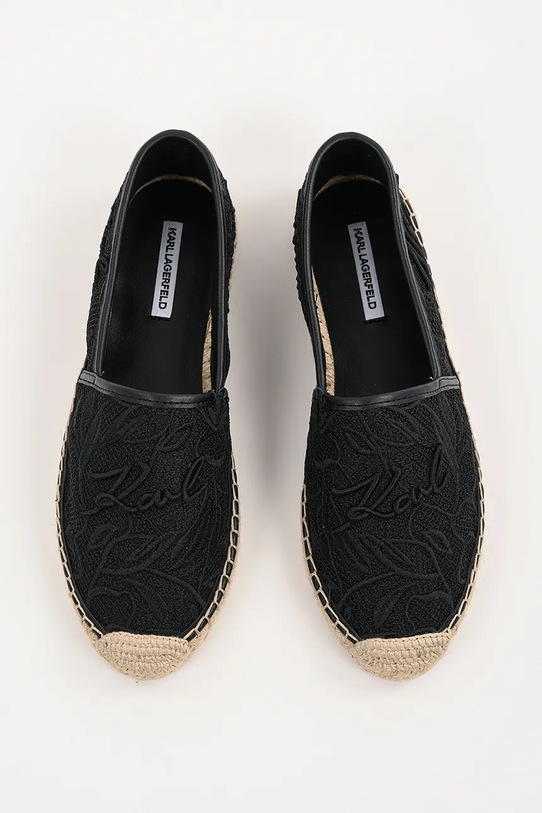 Karl Lagerfeld espadrile KAMINI negru KL80121A.M00