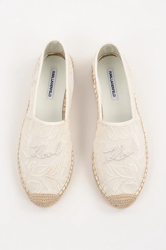 Karl Lagerfeld espadrile KAMINI alb KL80121A.M11