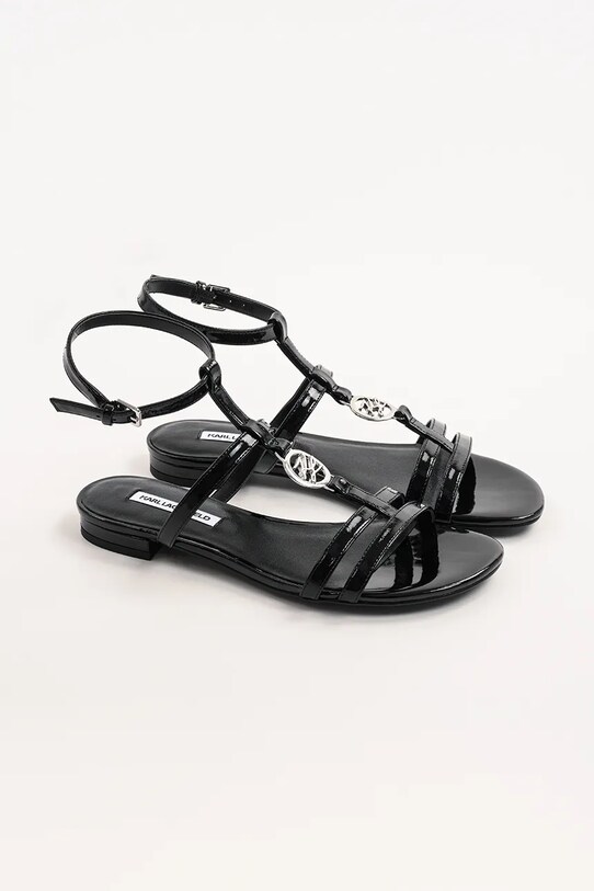 Karl Lagerfeld sandale de piele ALISSO KL82525.000 negru SS25