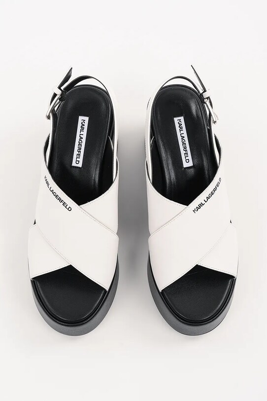 Karl Lagerfeld pantofi cu toc WENDY alb KL33325.010