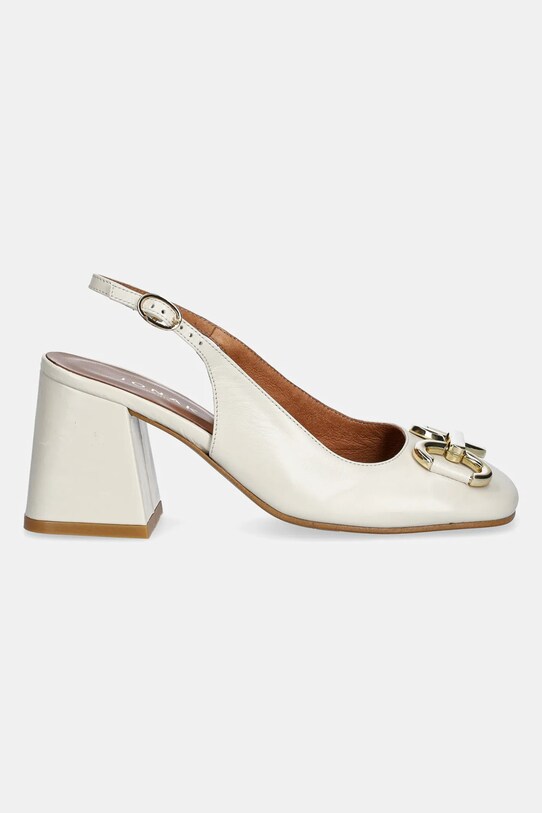 Kožené lodičky Jonak DOUBLE 3400188 béžová SS25