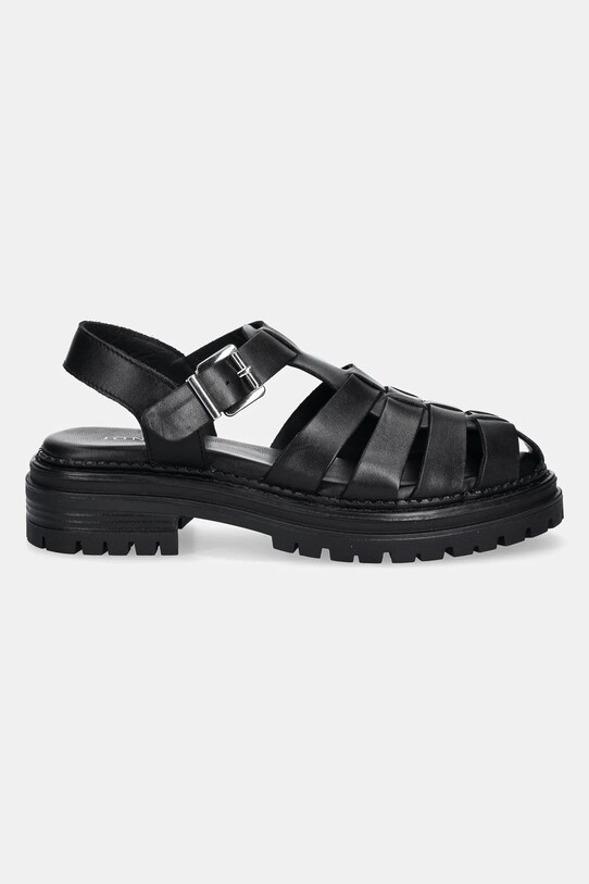 Jonak sandale de piele ABRAHAM 3600019 negru SS25