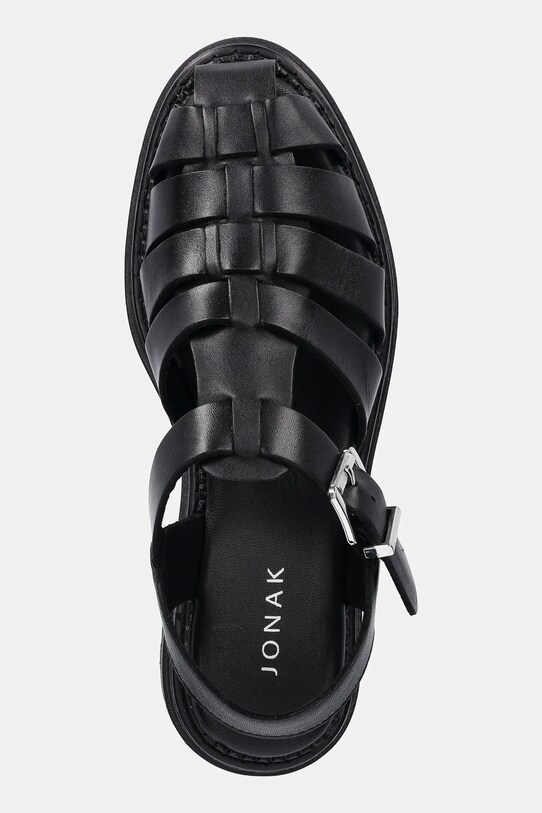 Jonak sandale de piele ABRAHAM negru 3600019
