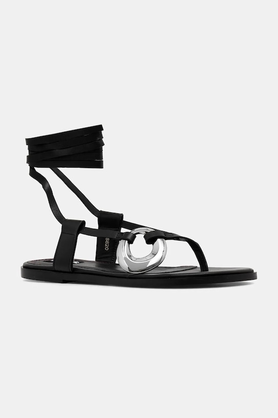 Kožené sandály Alohas Morosia přírodní kůže černá S100785.01