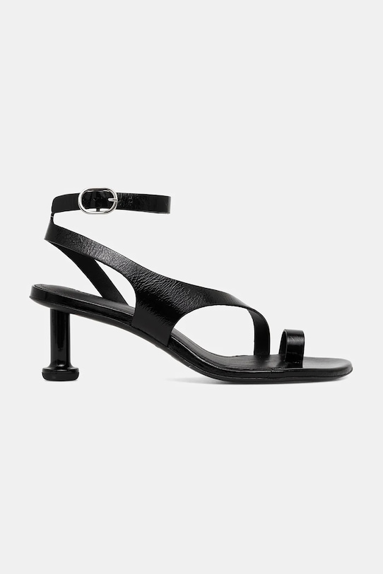 Δερμάτινα πέδιλα Alohas Miquela S100792.01 μαύρο SS25