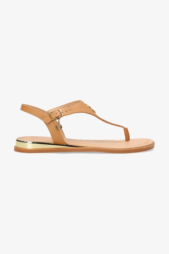 Δερμάτινα σανδάλια Mexx NYOBI PARADISE φλατ καφέ MI001607551W.01