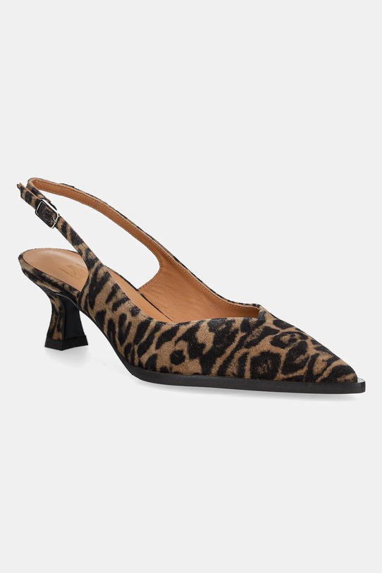 Γόβες σουέτ Billi Bi 5-8 cm καφέ A8089.Leopardo