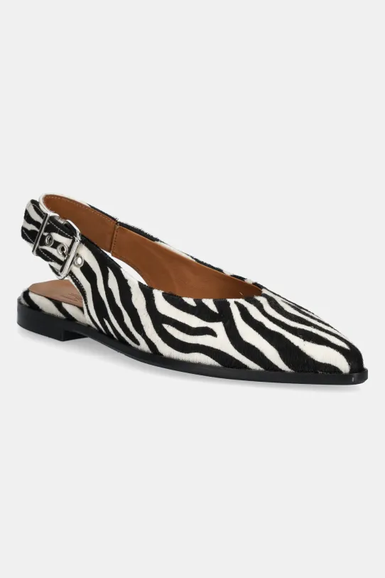 Billi Bi balerini de piele piele negru A8301.Zebra