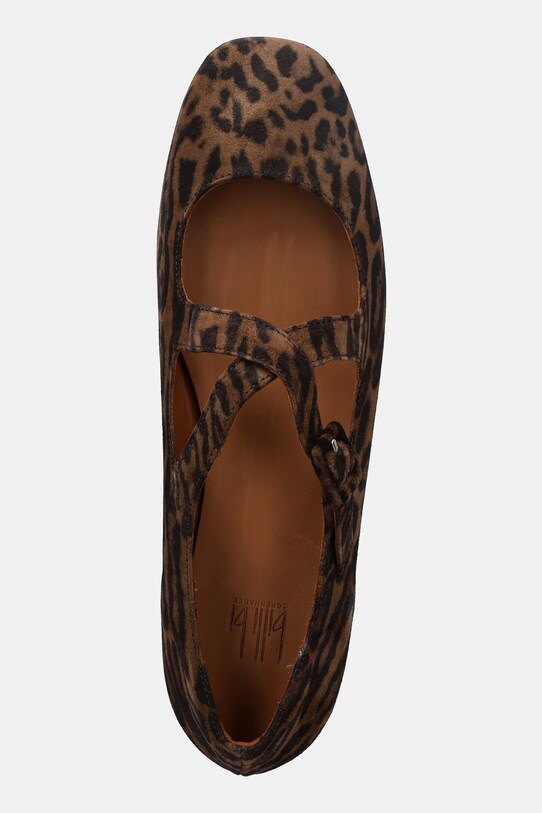 Μπαλαρίνες σουέτ Billi Bi καφέ A8314.Leopardo
