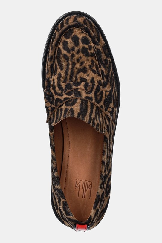Usnjeni mokasini Billi Bi rjava A8446.Leopardo