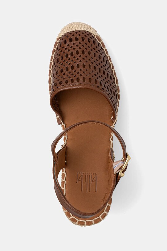 Billi Bi espadrillas in pelle marrone A8611.Moro