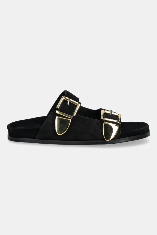 Billi Bi klapki zamszowe A8621.Black czarny SS25