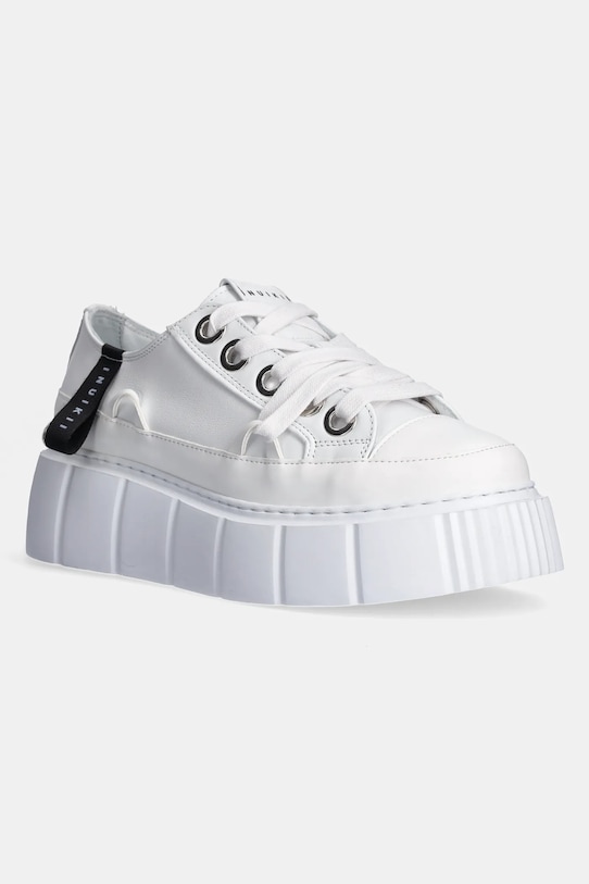 Шкіряні кросівки Inuikii Leather Matilda Low платформа білий 1001.001.0022.100