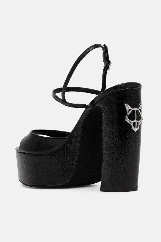 Cipők Naked Wolfe bőr szandál Fire Fire.Black.Leather fekete